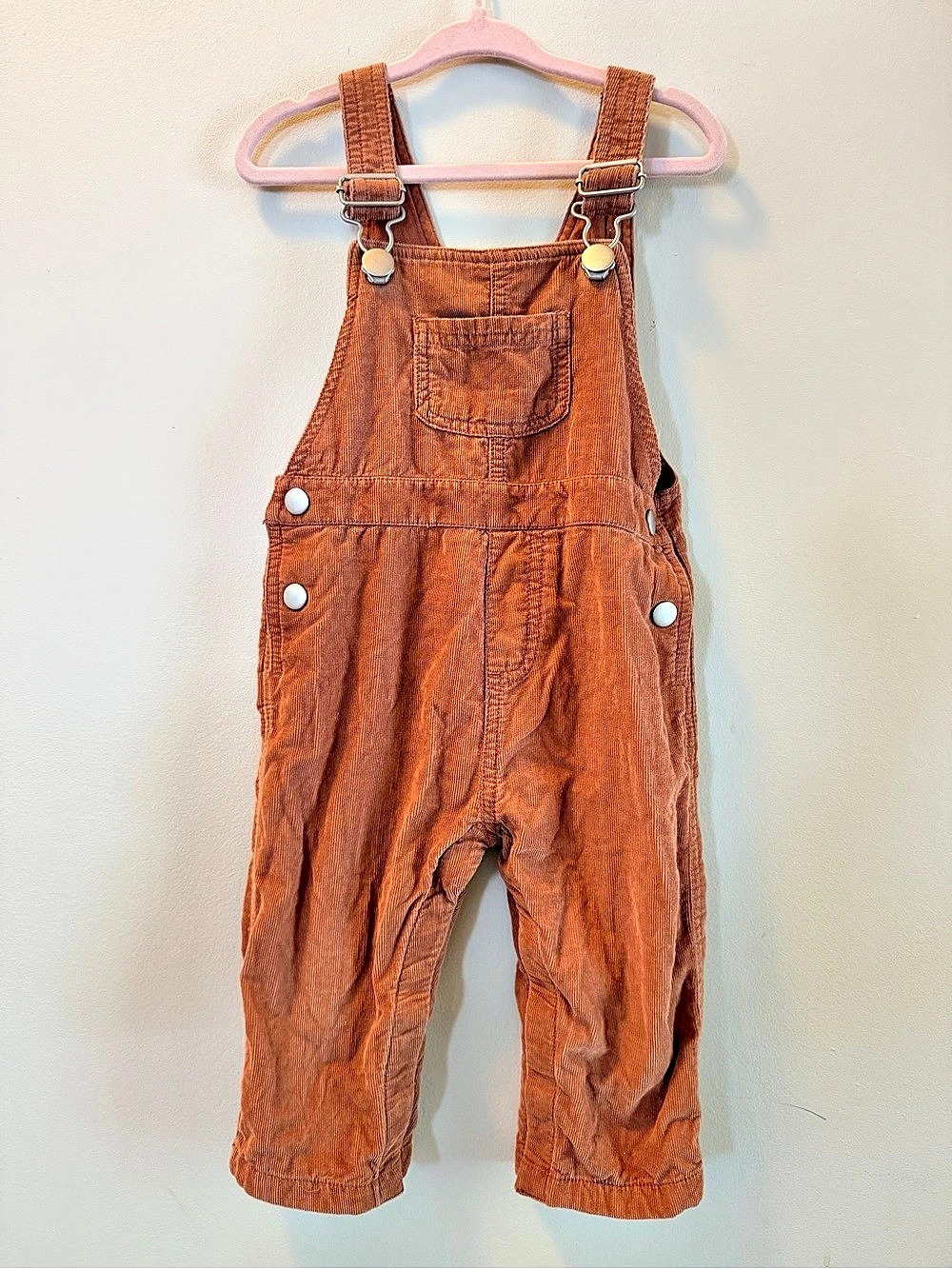Hanna Andersson Baby Corduroy Overalls Brown 18-24M